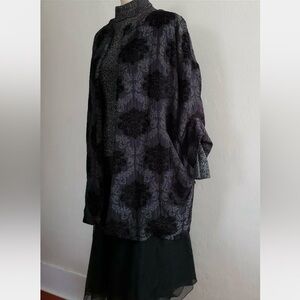 Damask Oversized duster cardigan coat